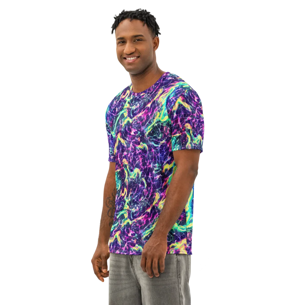 Hypercolor Rift on Men's Cotton Crew Neck T-Shirt — Left Front