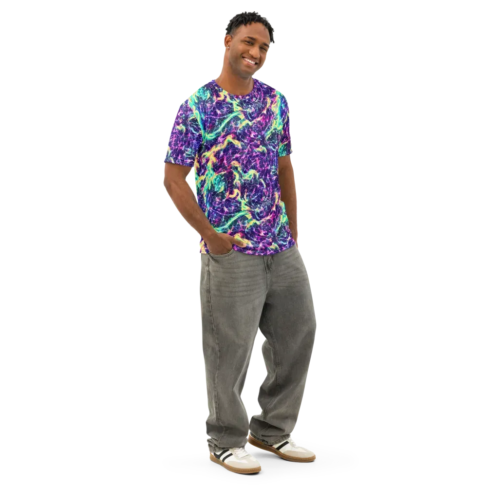 Hypercolor Rift on Men's Cotton Crew Neck T-Shirt — Right Front