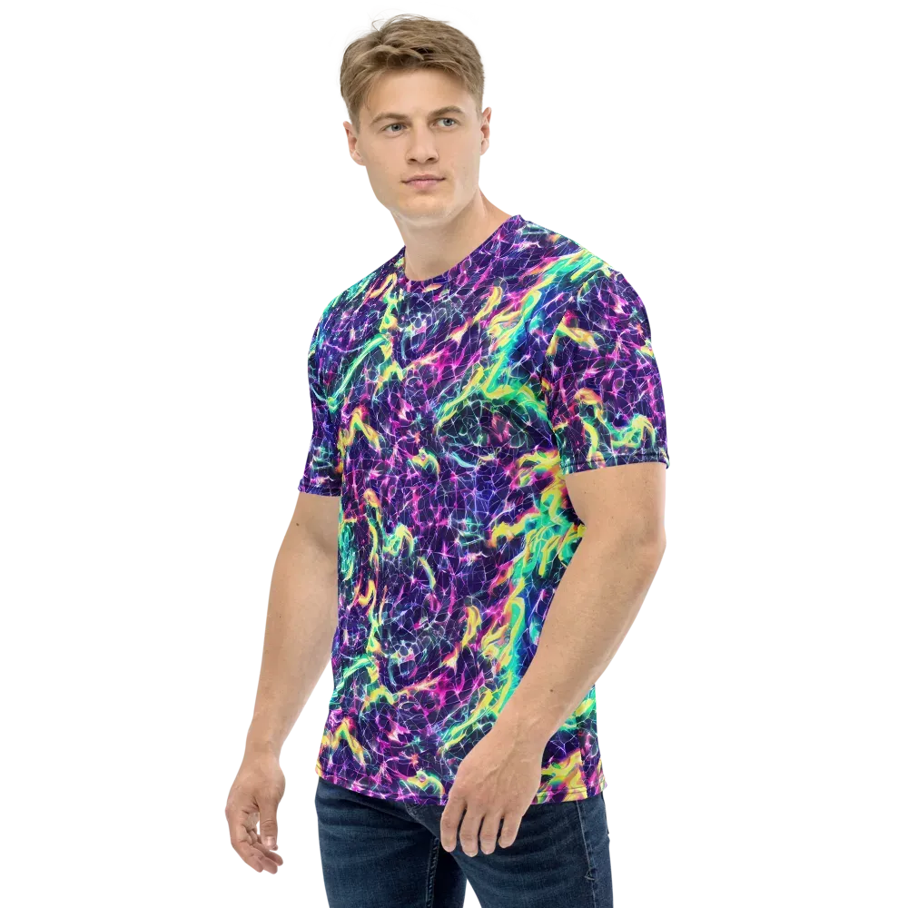 Hypercolor Rift on Men's Crew Neck T-Shirt — Left