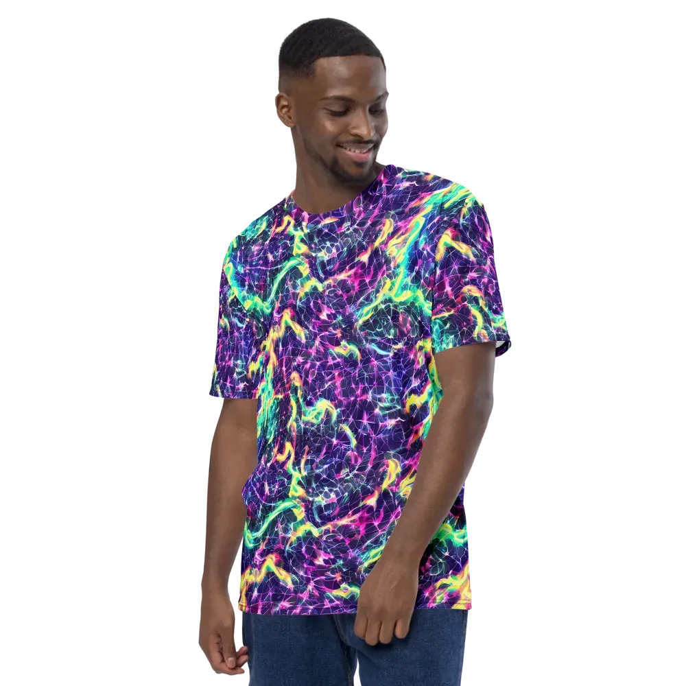 Hypercolor Rift on Men's Crew Neck T-Shirt — Left