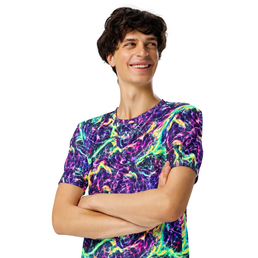 Hypercolor Rift on Men's Crew Neck T-Shirt — Left Front