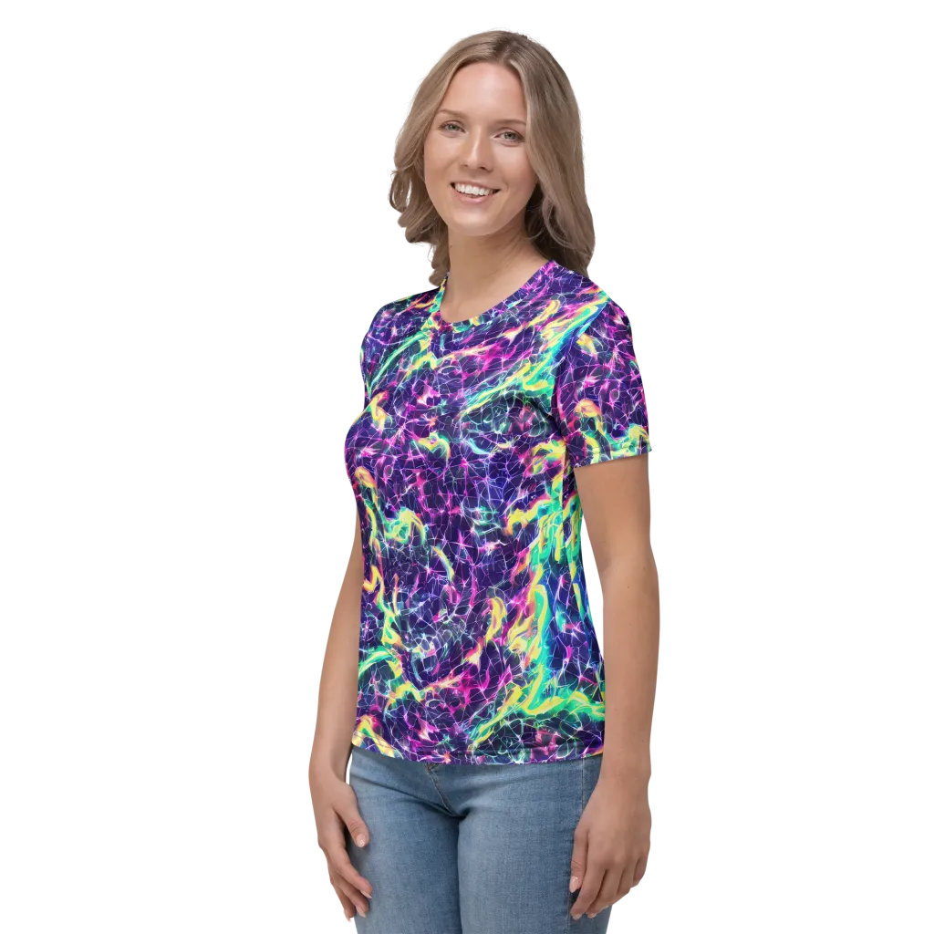 Hypercolor Rift on Women's Crew Neck T-Shirt — Left