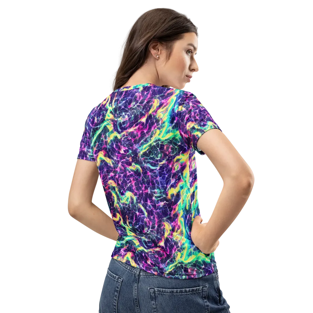 Hypercolor Rift on Women's Crew Neck T-Shirt — Back