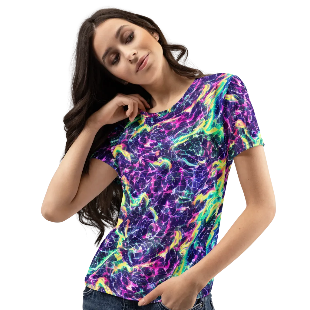 Hypercolor Rift on Women's Crew Neck T-Shirt — Left Front