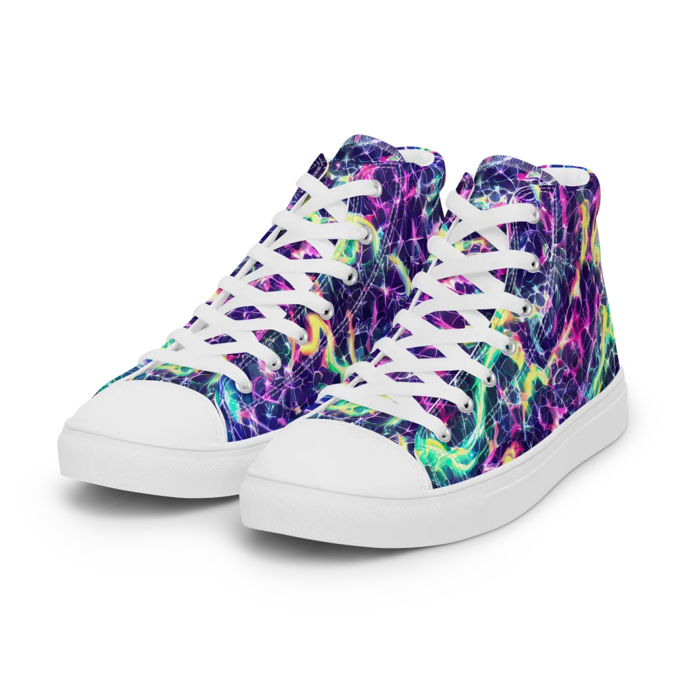 Hypercolor Rift on Women's High Top Canvas Shoes — Left Front