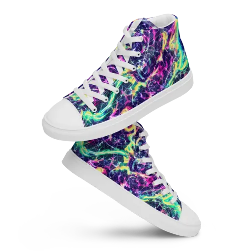 Hypercolor Rift on a Women's High Top Canvas Shoes