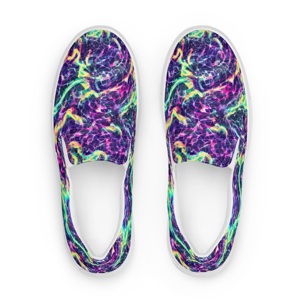Hypercolor Rift on Men's Slip-On Canvas Shoes — Front