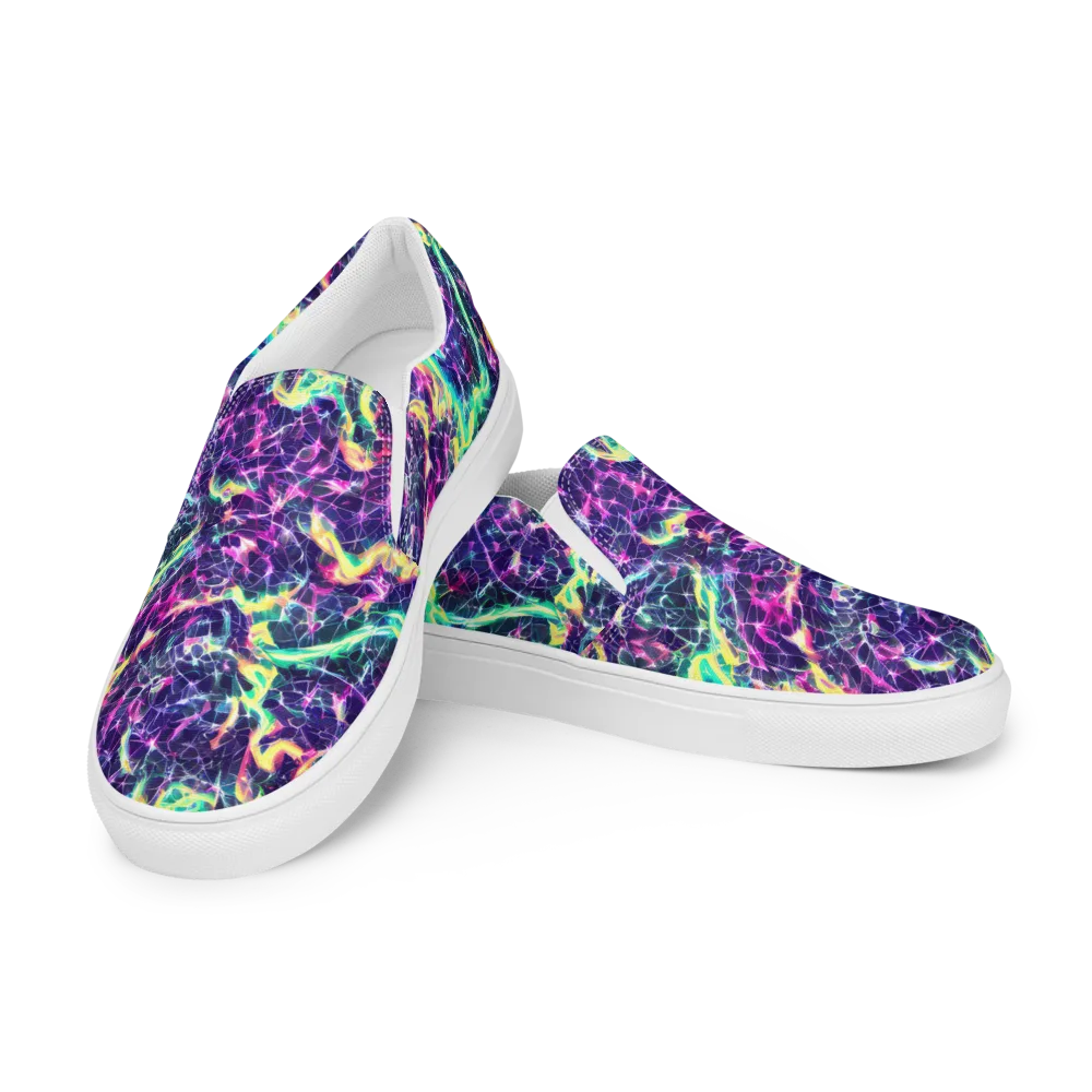 Hypercolor Rift on Men's Slip-On Canvas Shoes — Left Front