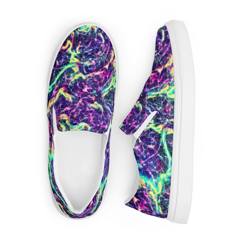 Hypercolor Rift on Men's Slip-On Canvas Shoes — Front