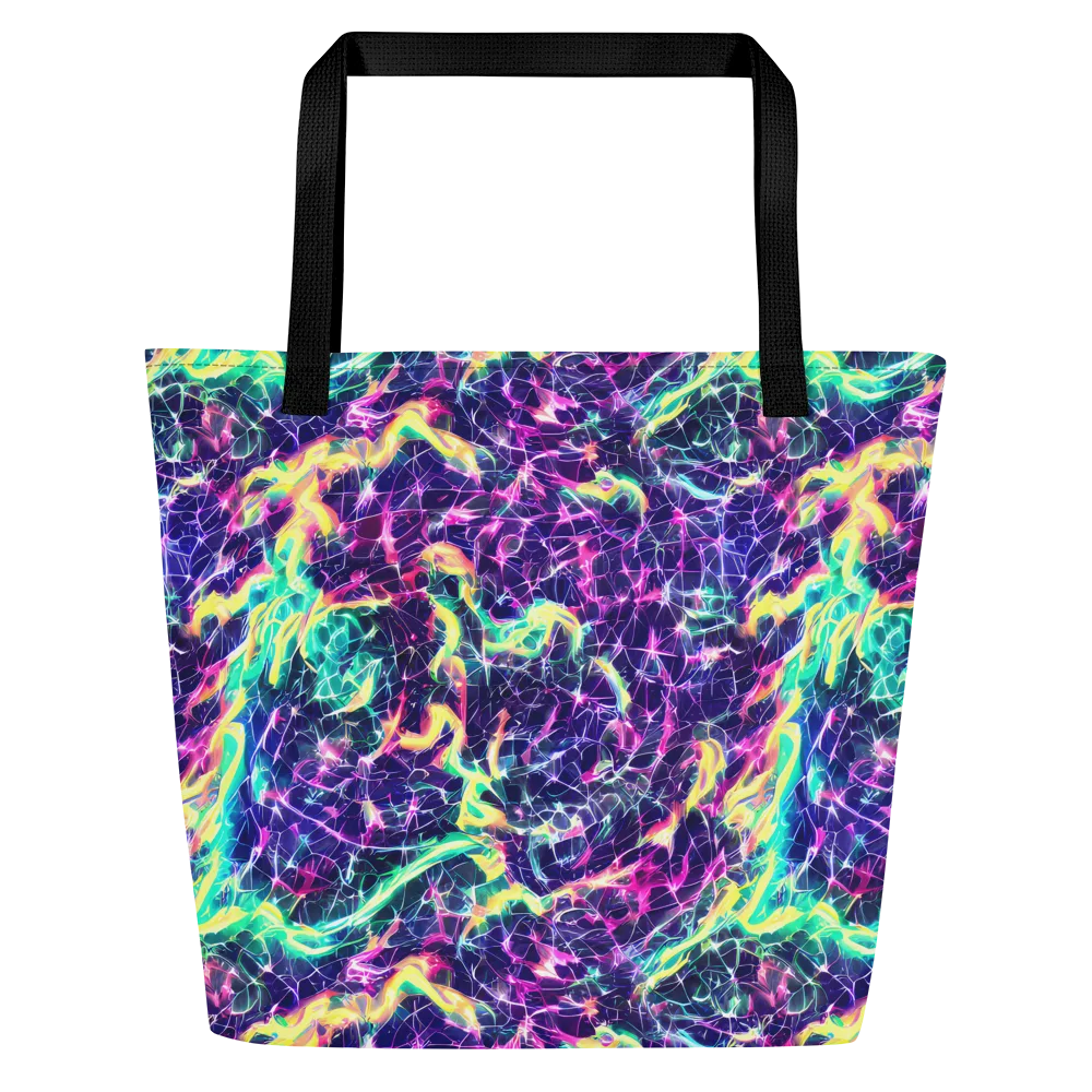 Hypercolor Rift on Large Tote Bag W/ Pocket — Front