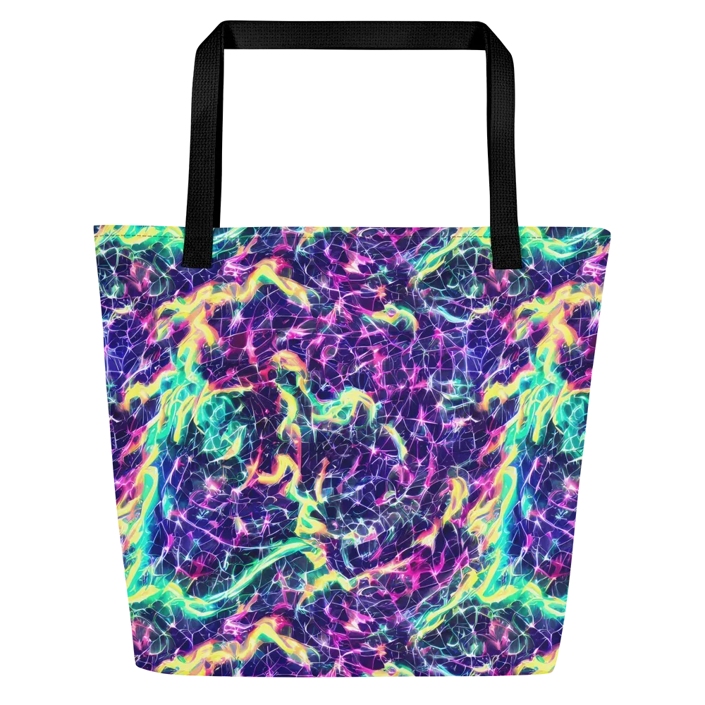 Hypercolor Rift on Large Tote Bag W/ Pocket — Front