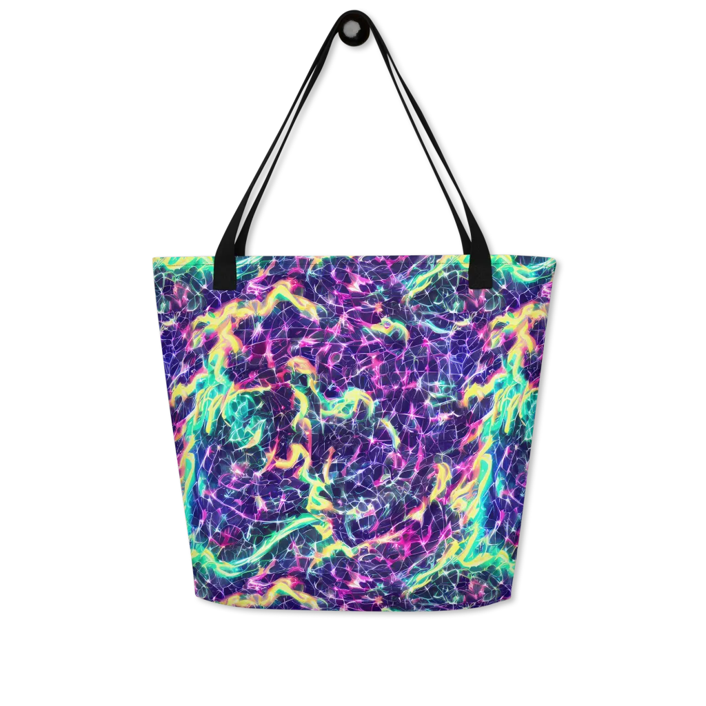 Hypercolor Rift on Large Tote Bag W/ Pocket — Front