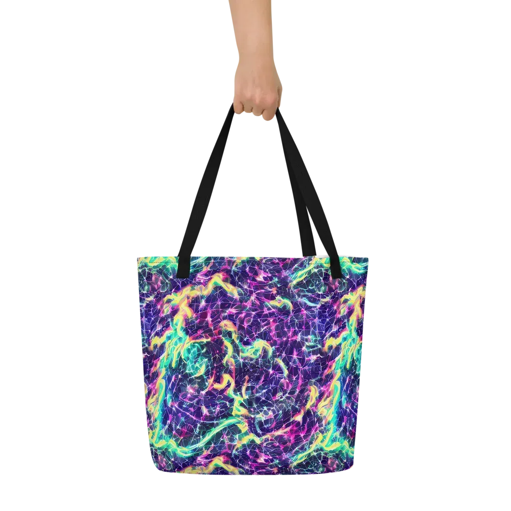 Hypercolor Rift on Large Tote Bag W/ Pocket — Front