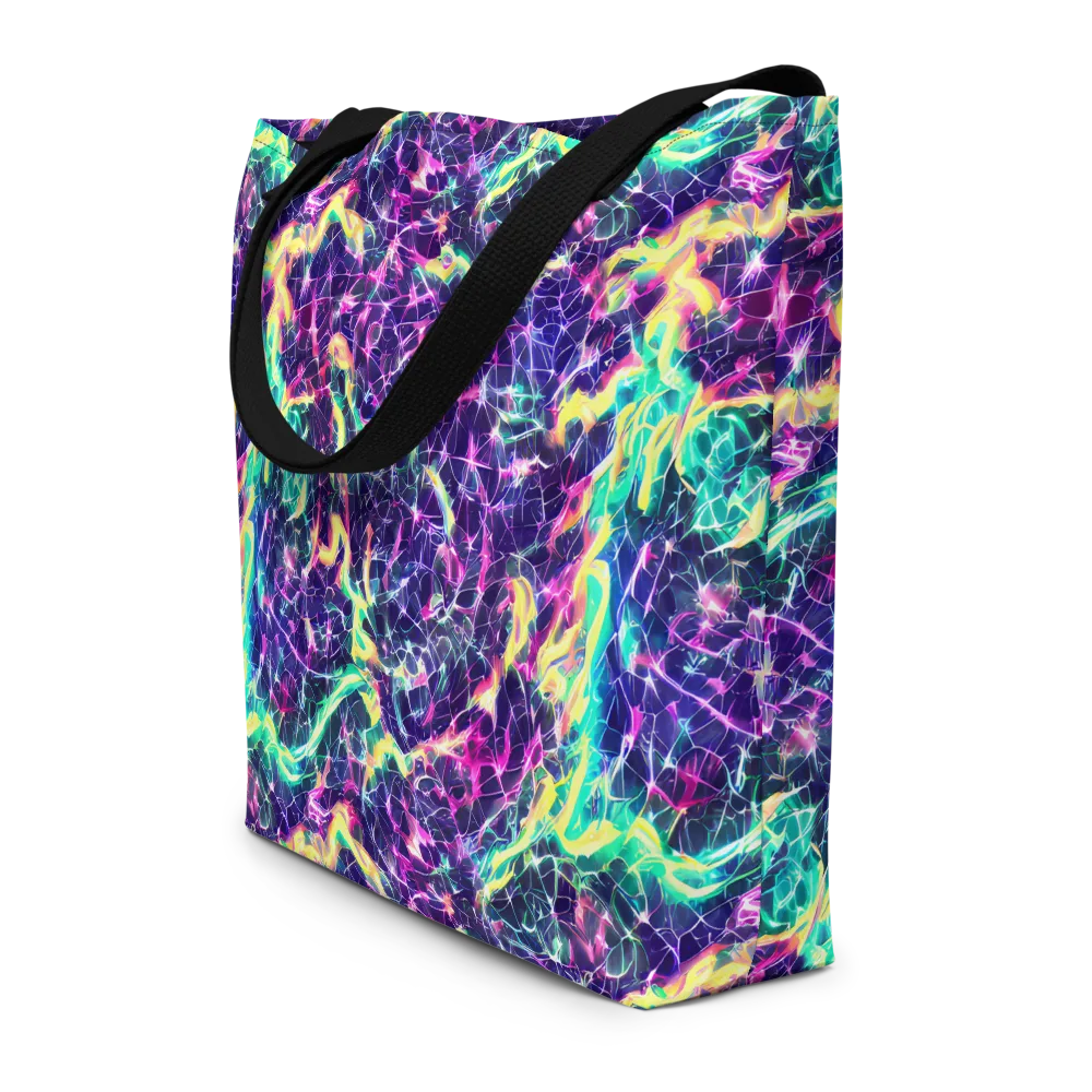 Hypercolor Rift on Large Tote Bag W/ Pocket — Front