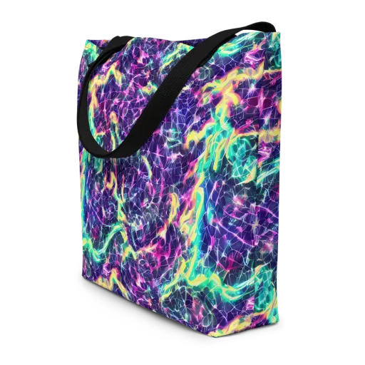 Hypercolor Rift on a Large Tote Bag W/ Pocket