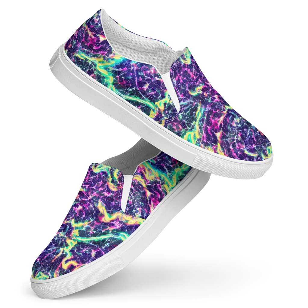 Hypercolor Rift on Women's Slip-On Canvas Shoes — Front
