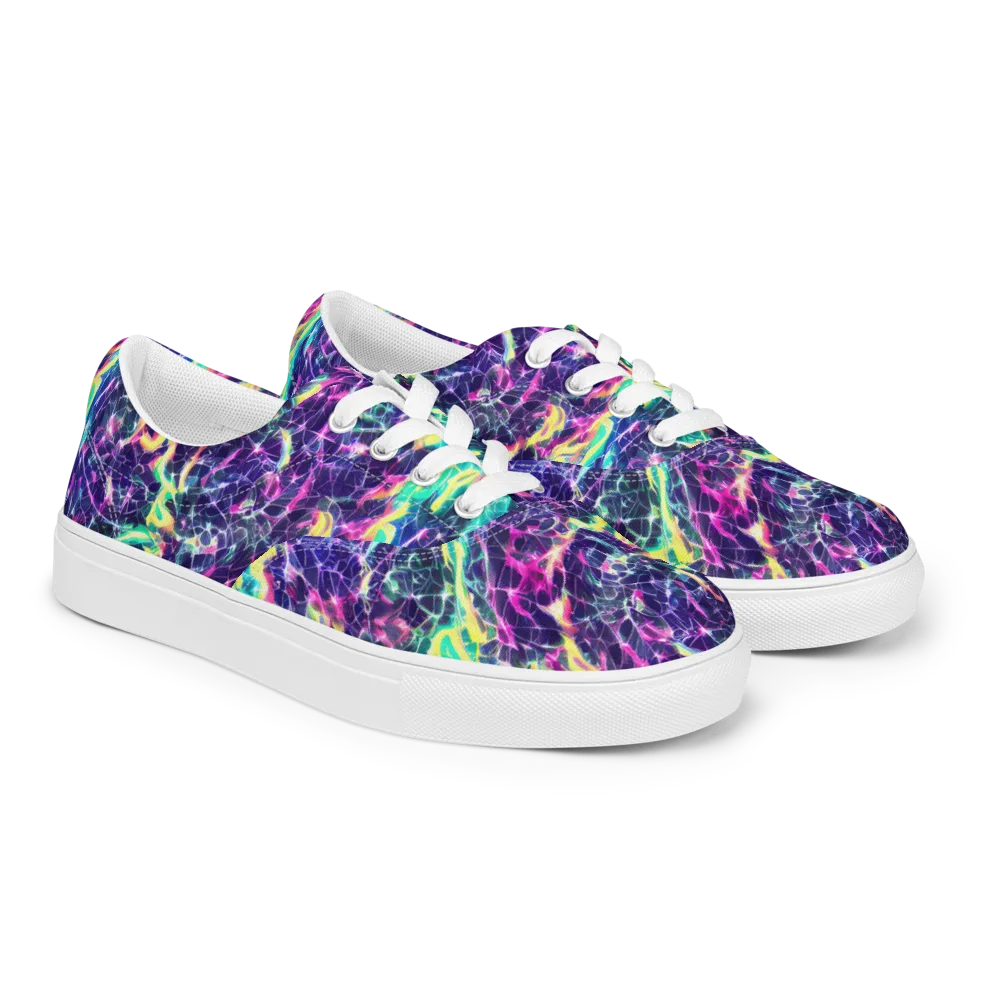Hypercolor Rift on Men's Lace-Up Canvas Shoes — Right Front