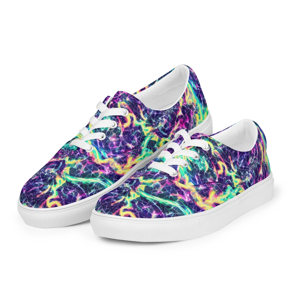 Hypercolor Rift on Men's Lace-Up Canvas Shoes — Left Front