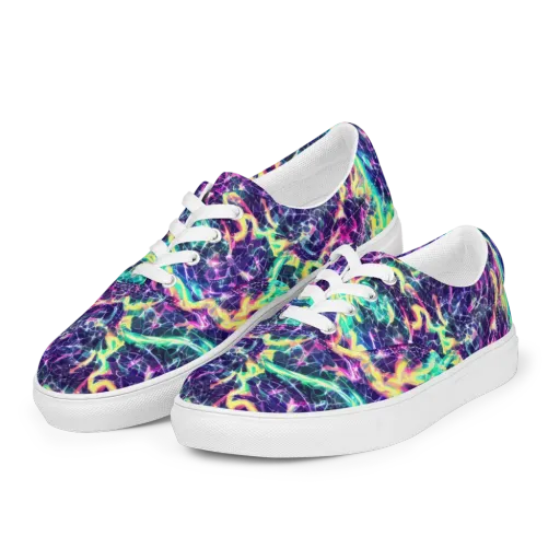 Hypercolor Rift on a Men's Lace-Up Canvas Shoes