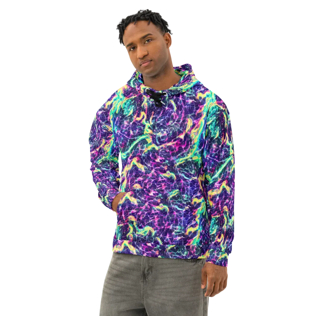 Hypercolor Rift on Cotton Hoodie — Left Front
