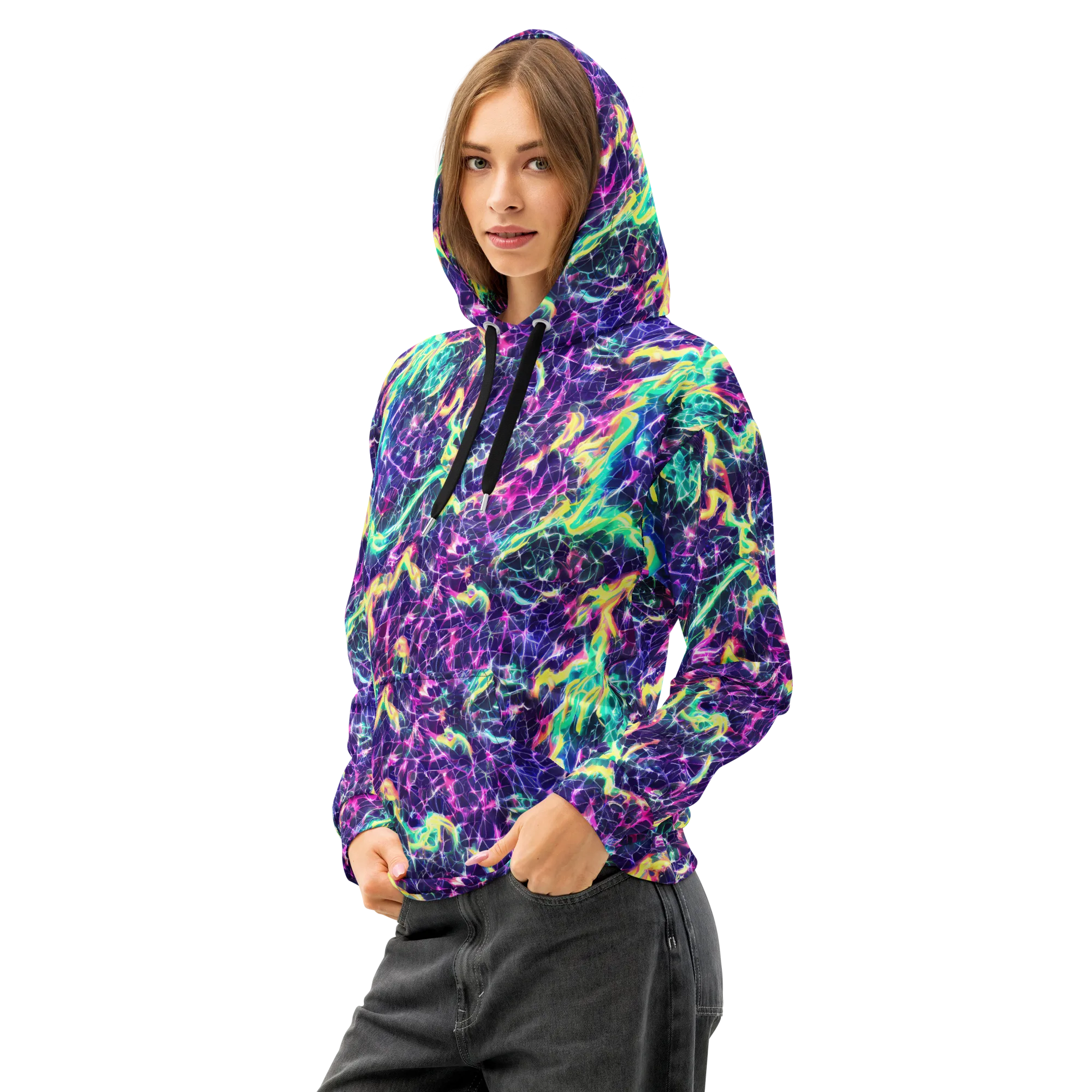 Hypercolor Rift on Cotton Hoodie — Left Front