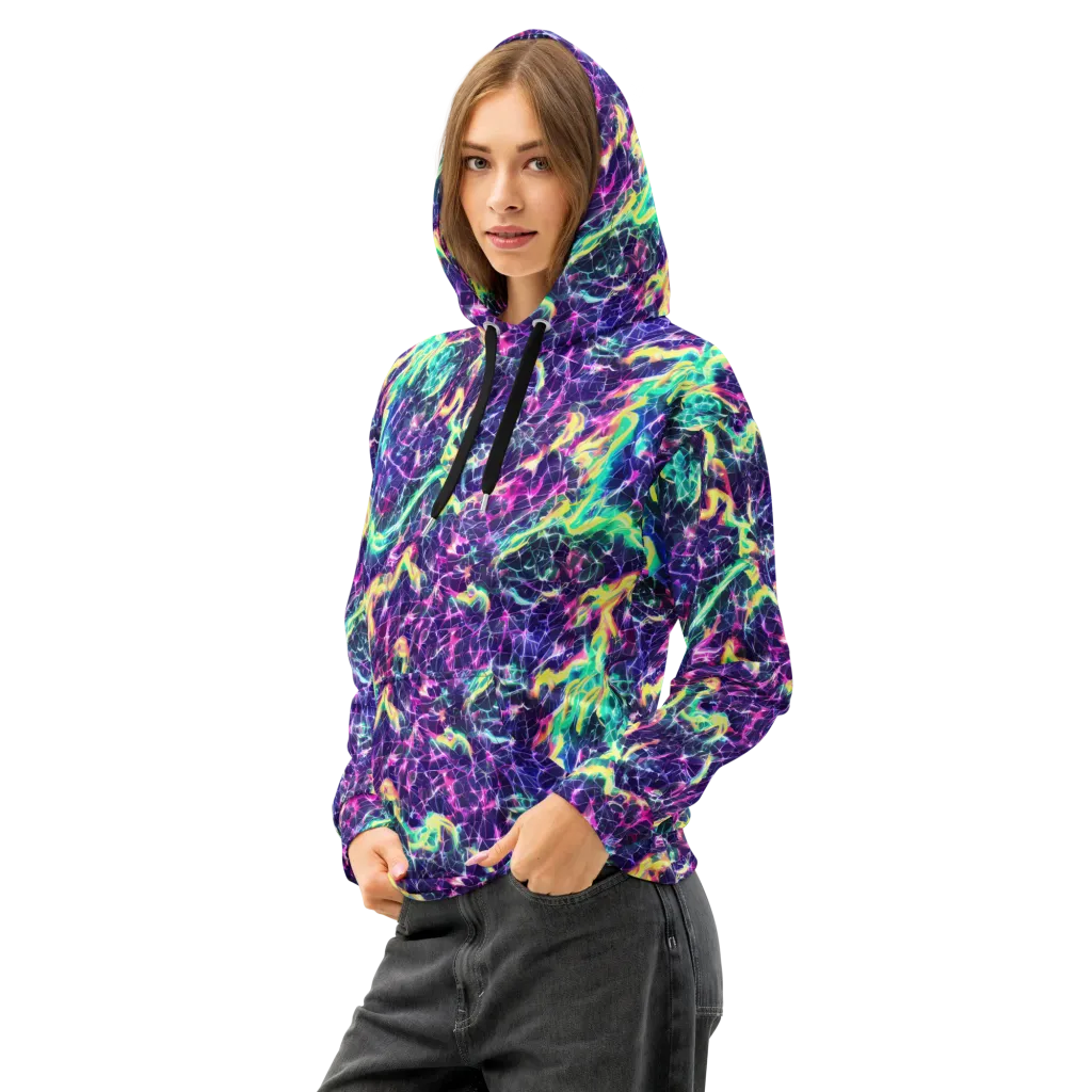 Hypercolor Rift on Cotton Hoodie — Left Front