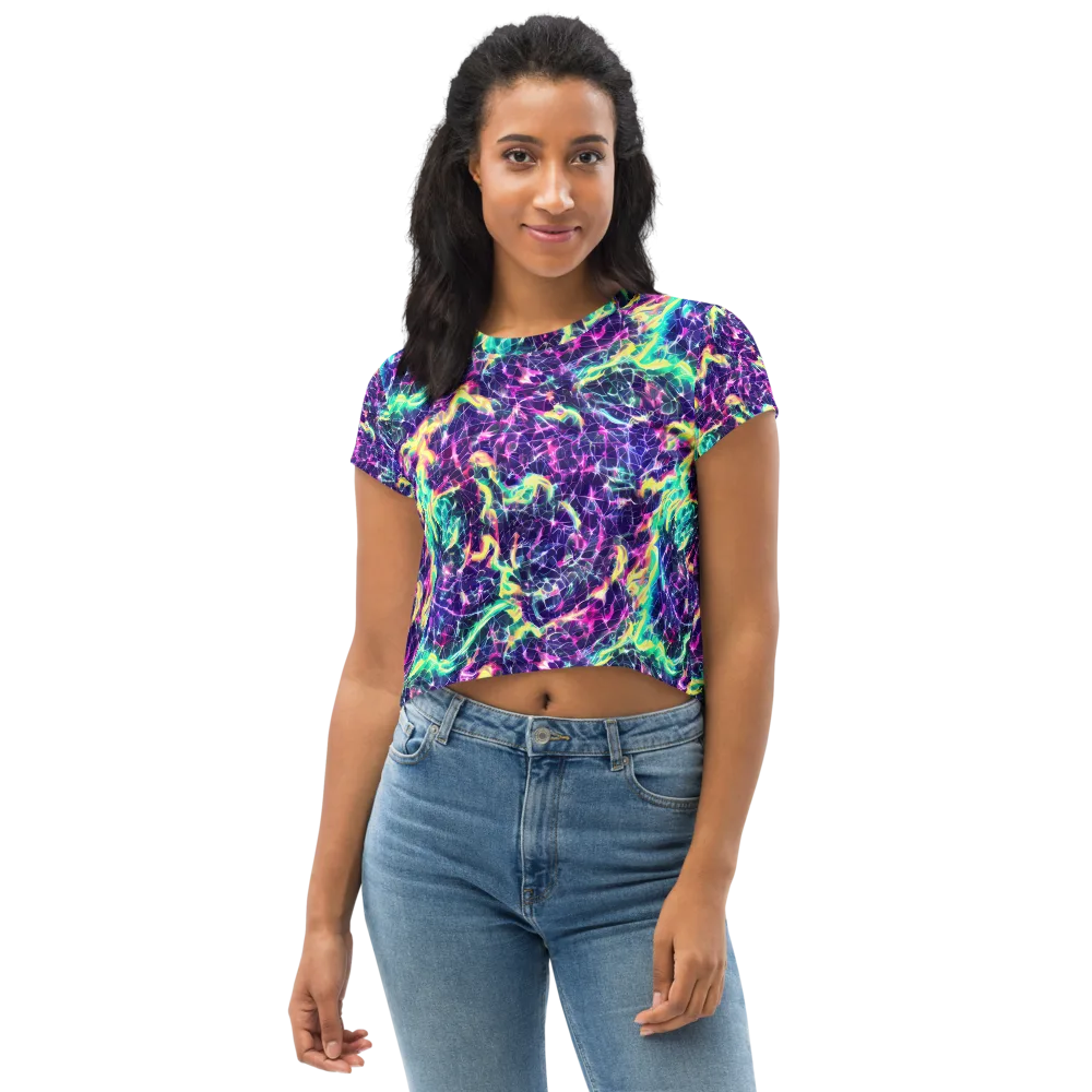 Hypercolor Rift on Crop Tee — Front