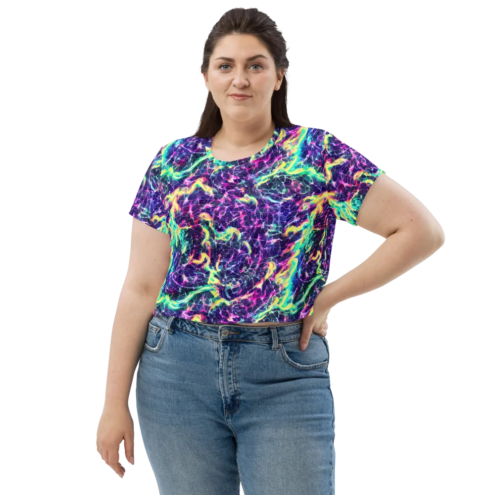 Hypercolor Rift on Crop Tee — Front