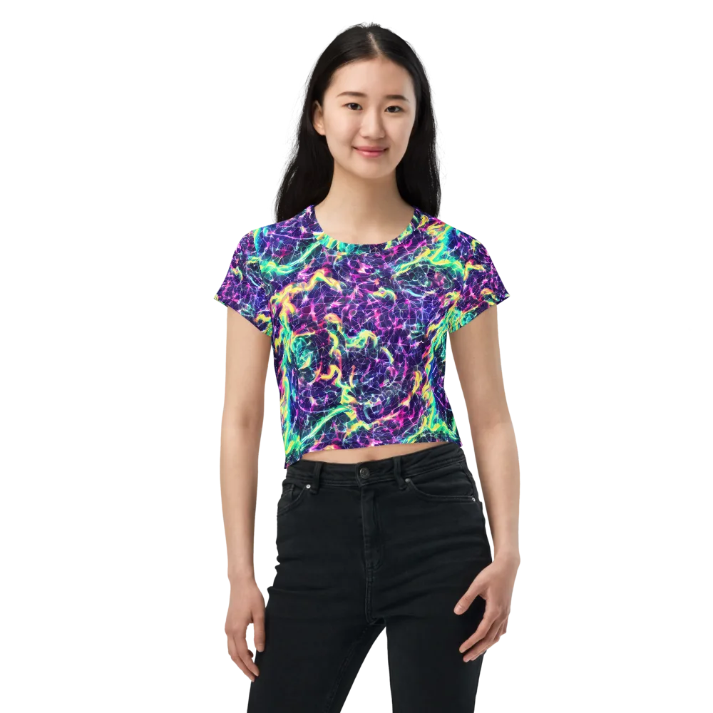 Hypercolor Rift on Crop Tee — Front