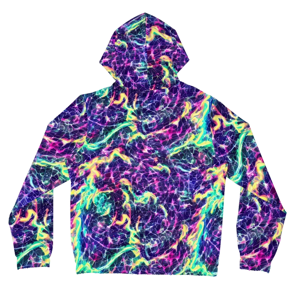 Hypercolor Rift on Women's Full-Zip Hoodie — Back