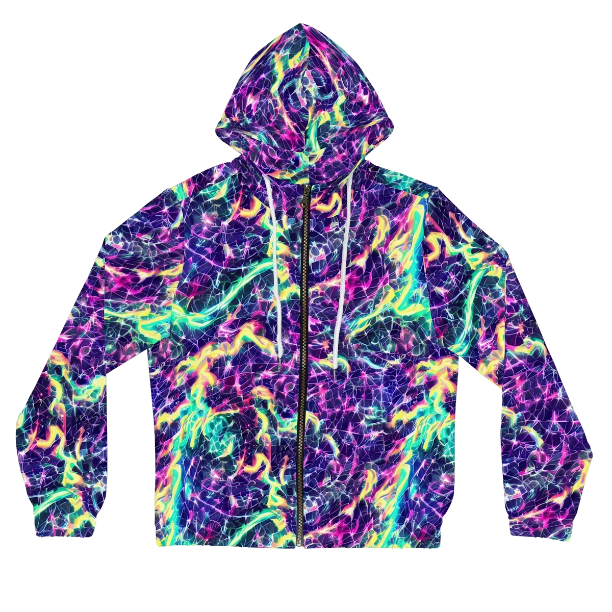 Hypercolor Rift on Women's Full-Zip Hoodie — Front