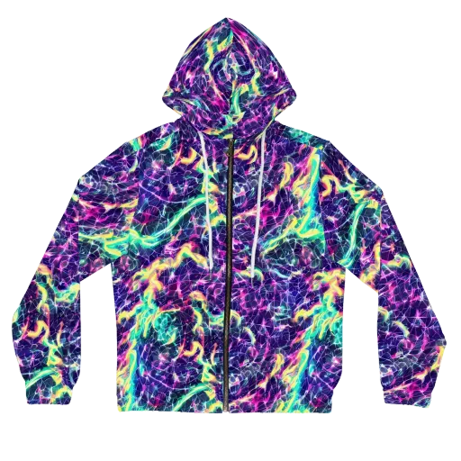 Hypercolor Rift on a Women's Full-Zip Hoodie