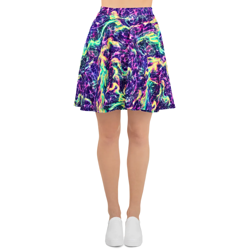 Hypercolor Rift on Skater Skirt — Front