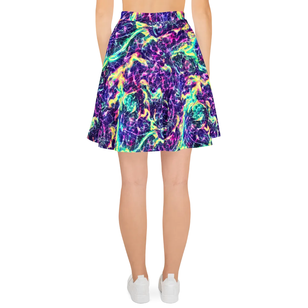 Hypercolor Rift on Skater Skirt — Back