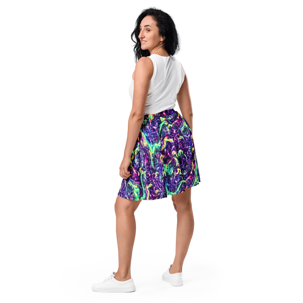 Hypercolor Rift on Skater Skirt — Back