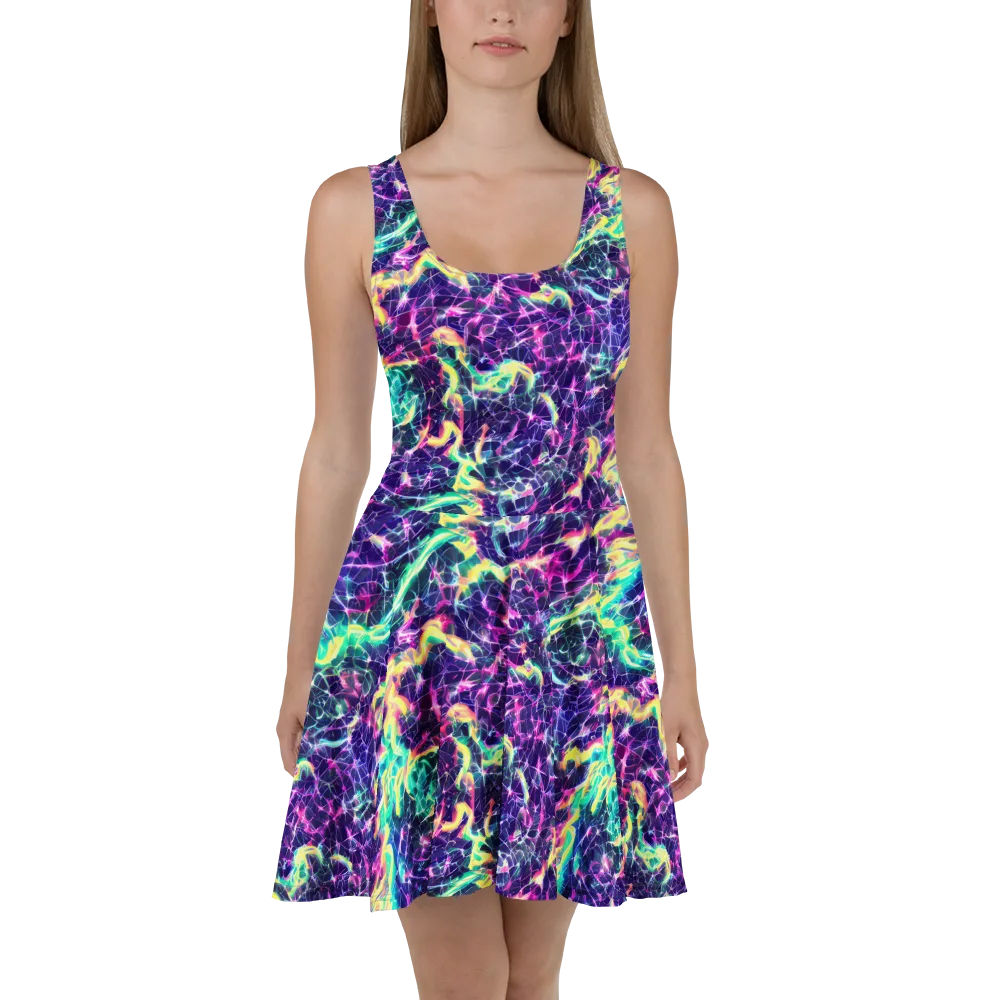 Hypercolor Rift on Skater Dress — Front