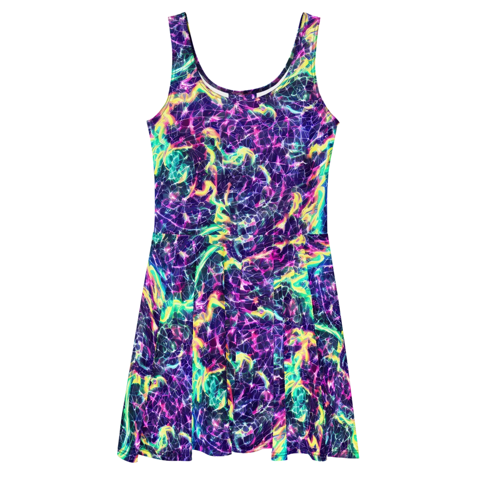 Hypercolor Rift on Skater Dress — Front