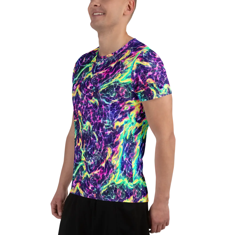 Hypercolor Rift on Men's Athletic T-Shirt — Left