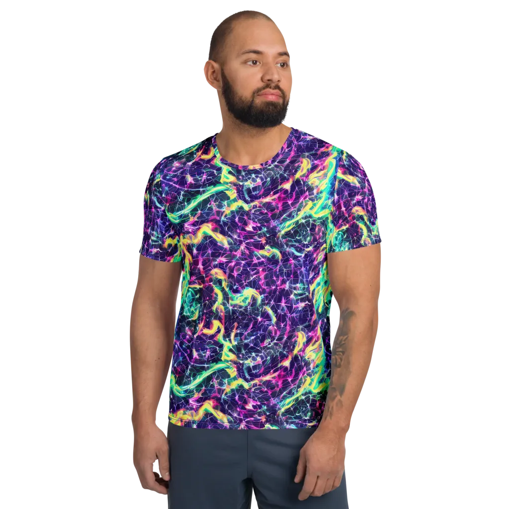 Hypercolor Rift on Men's Athletic T-Shirt — Front