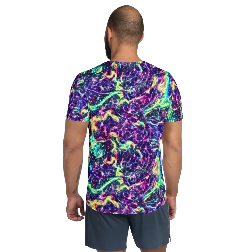 Hypercolor Rift on Men's Athletic T-Shirt — Back