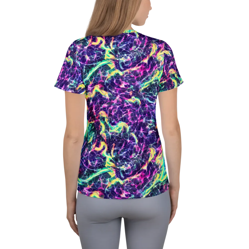 Hypercolor Rift on Women's Athletic T-Shirt — Back