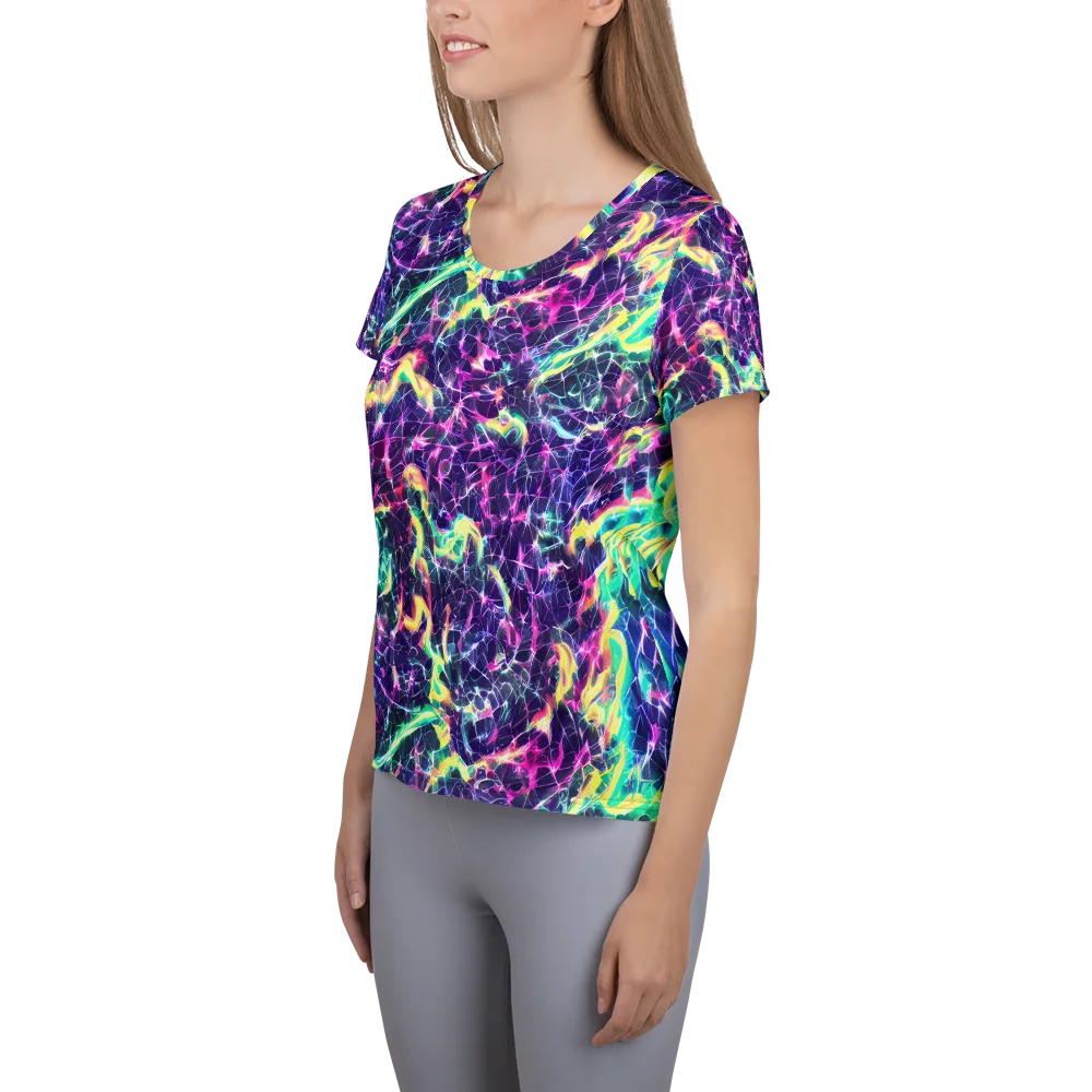 Hypercolor Rift on Women's Athletic T-Shirt — Left