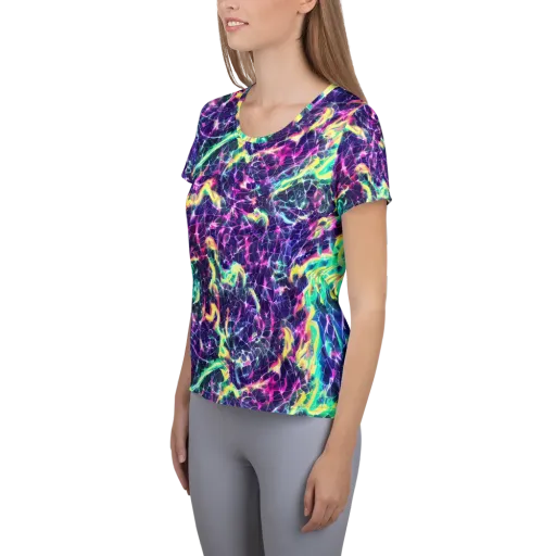 Hypercolor Rift on a Women's Athletic T-Shirt