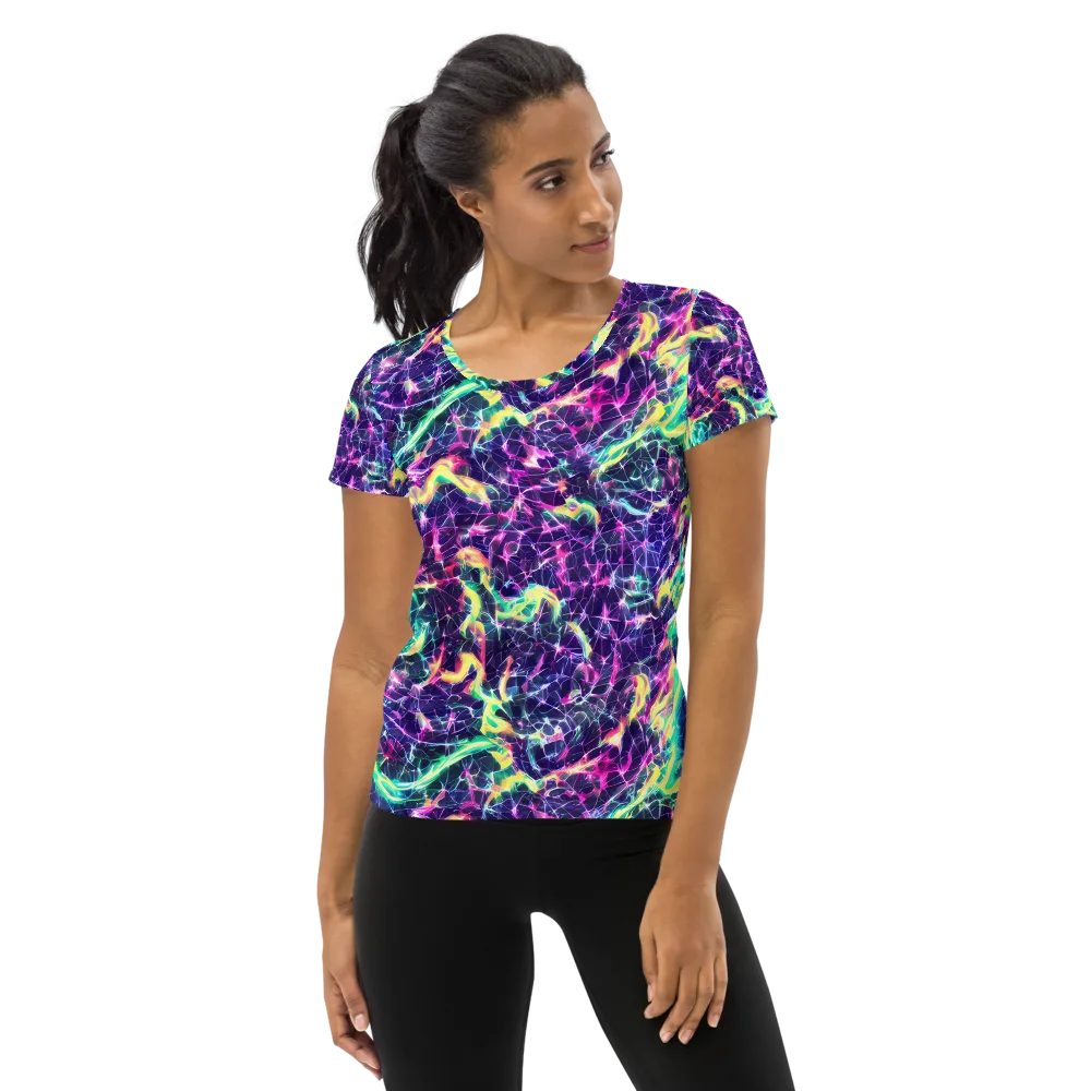 Hypercolor Rift on Women's Athletic T-Shirt — Front