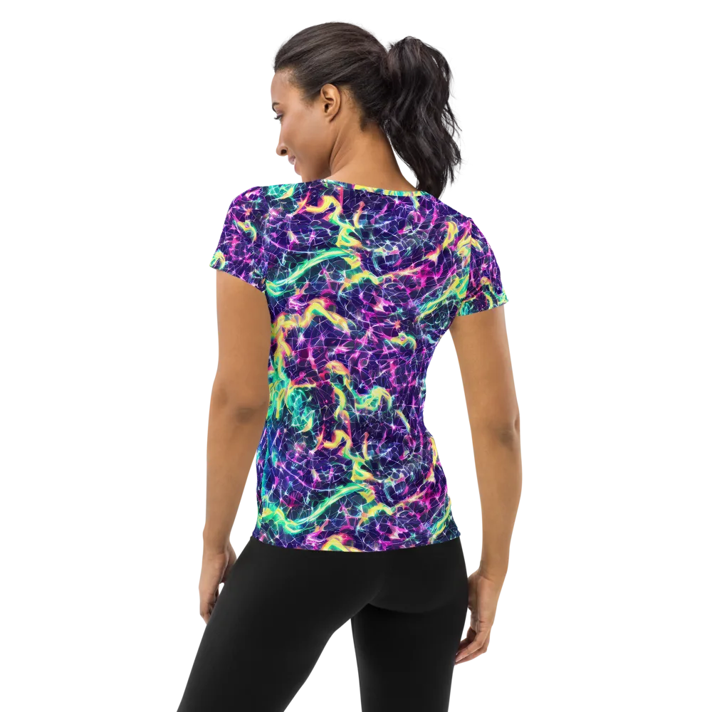 Hypercolor Rift on Women's Athletic T-Shirt — Back