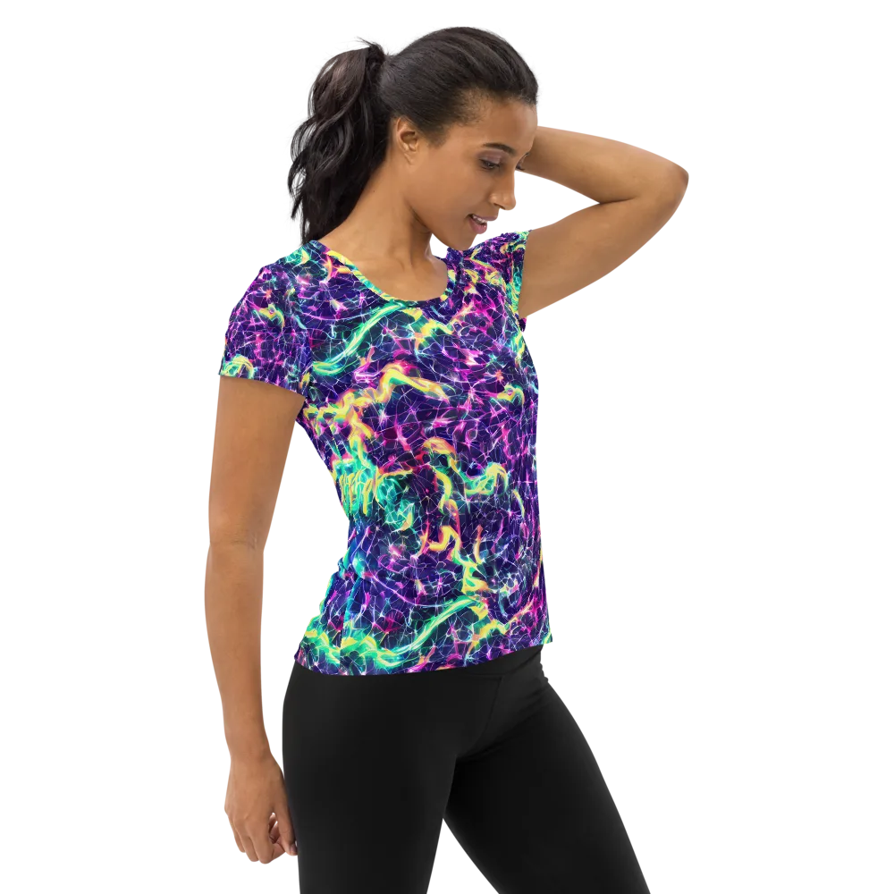 Hypercolor Rift on Women's Athletic T-Shirt — Right
