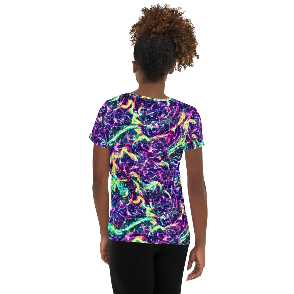 Hypercolor Rift on Women's Athletic T-Shirt — Back