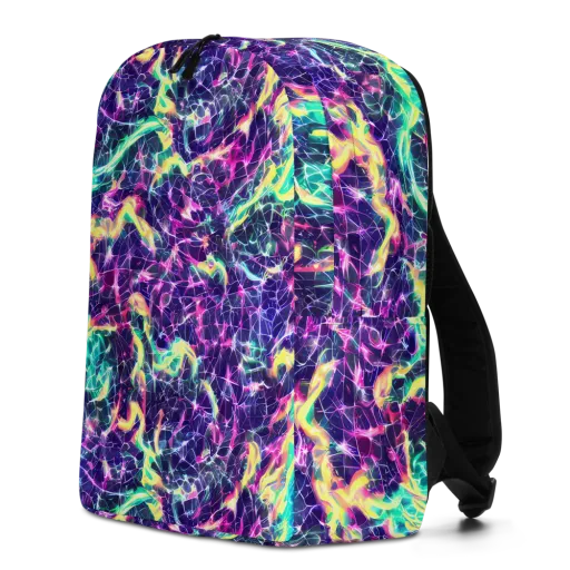 Hypercolor Rift on a Minimalist Backpack
