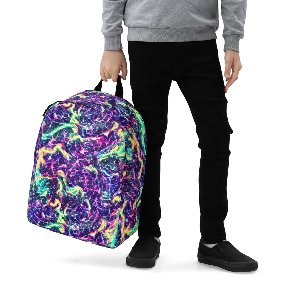 Hypercolor Rift on Minimalist Backpack — Zoomed-in