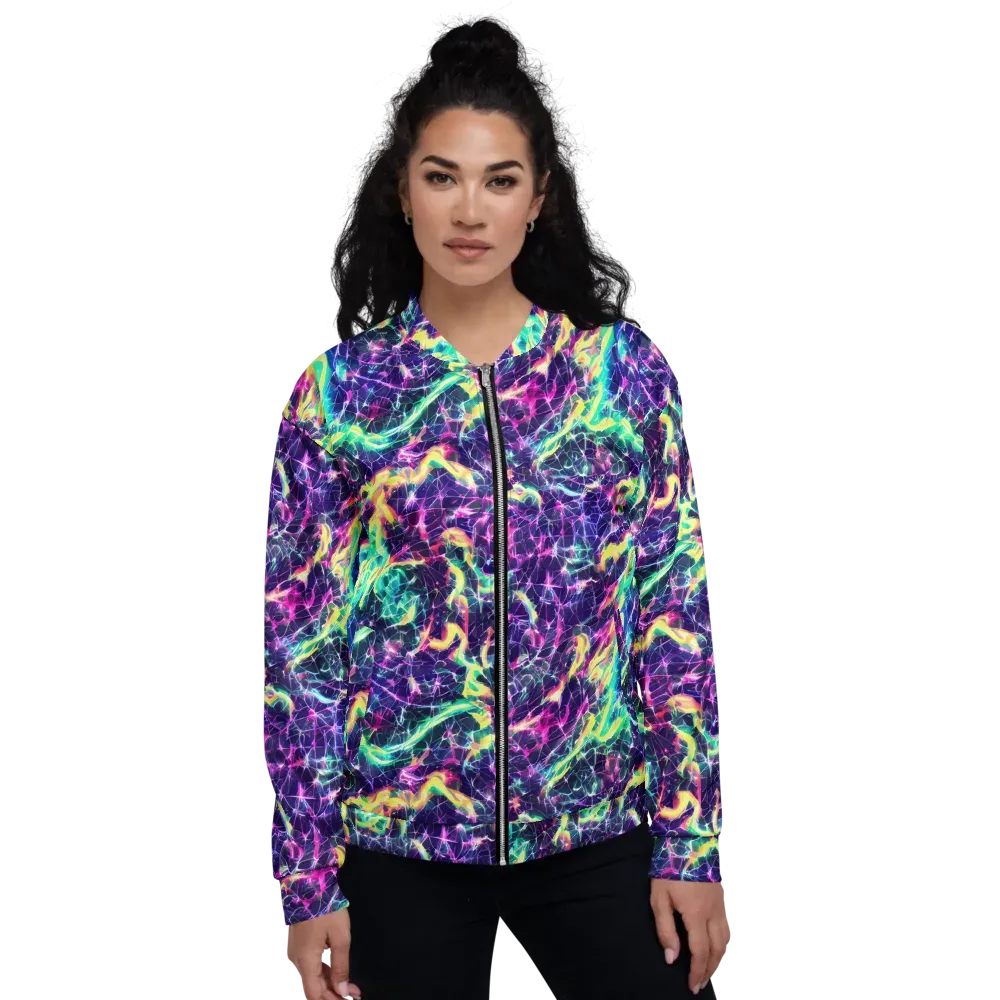 Hypercolor Rift on Bomber Jacket — Front